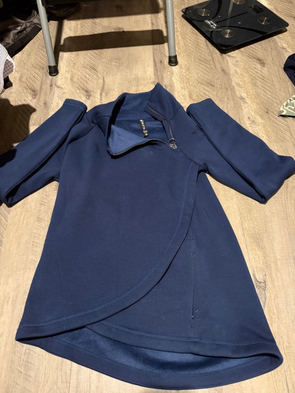 Athleta Navy Blue Wrap-Front Sweater